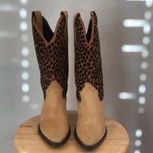 Leopard Print Cowgirl Boots